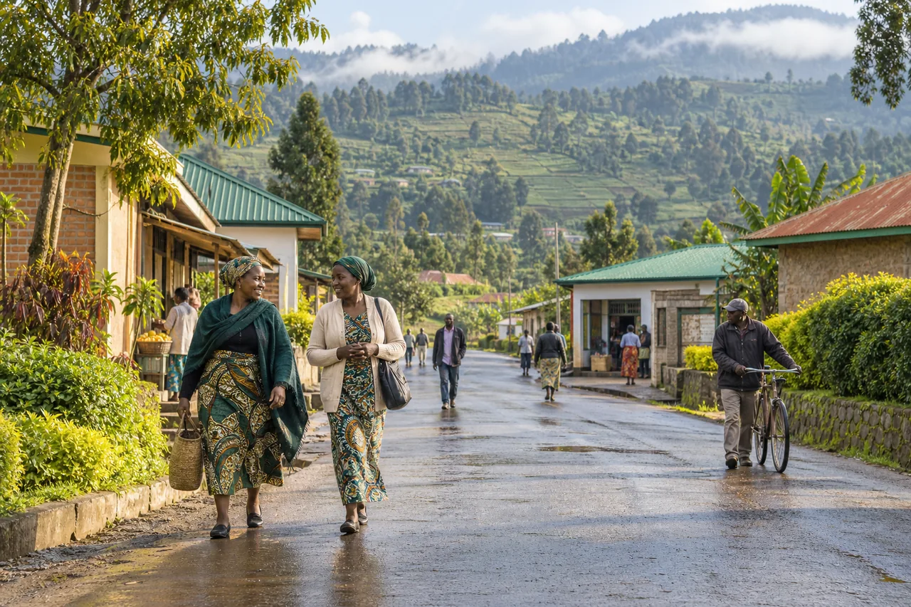 Inzira inyura mu mudugudu w’icyaro mu misozi